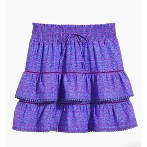 Vineyard Vines Anegada Block Print Tiered Smocked Waist Skirt - M